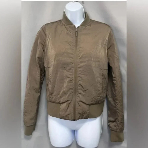 Lululemon Non-Stop Reversible Bomber Jacket Coat in Color Frontier Tan Size 6 - Picture 7 of 11